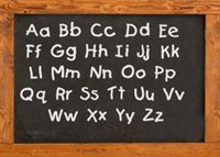 Alphabet on Chalkboard